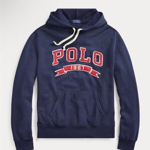 Polo by Ralph Lauren Navy Blue Hoodie with Red Logo